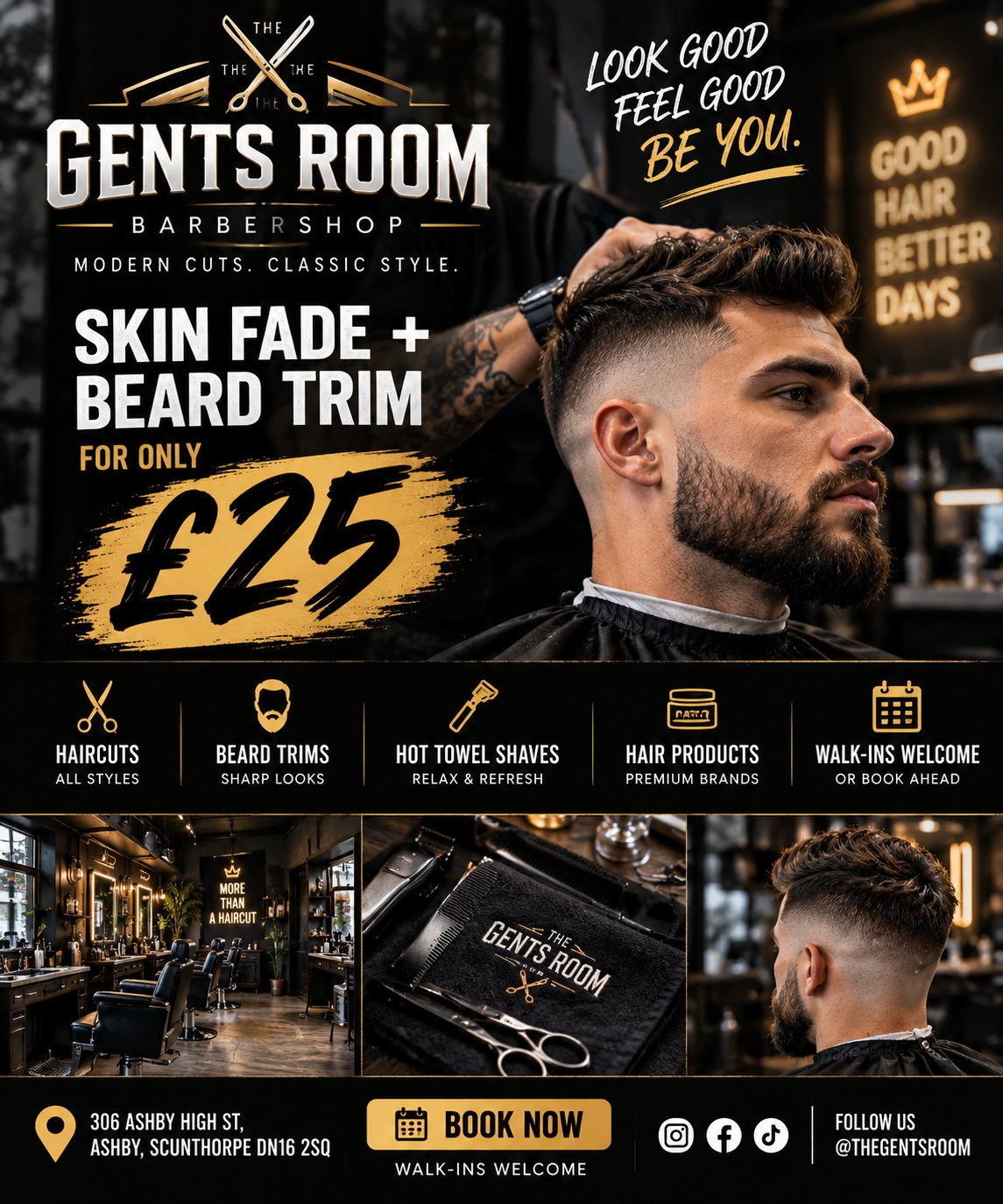 Barbershop social media concept